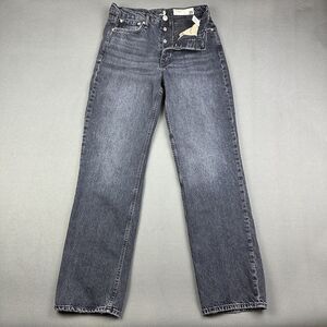 Rag & Bone Alex High Rise Straight Jeans Womens 29 Dark Aged Wash Button Fly